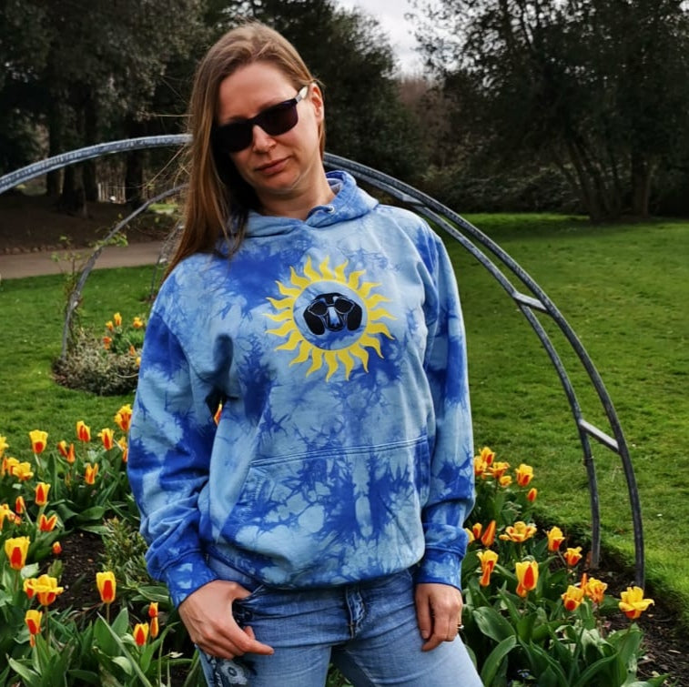 Back to the 60s/Back to the 90s Tie Dye Unisex Dachshund Hoodie