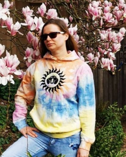 Back to the 60s/Back to the 90s Tie Dye Unisex Dachshund Hoodie