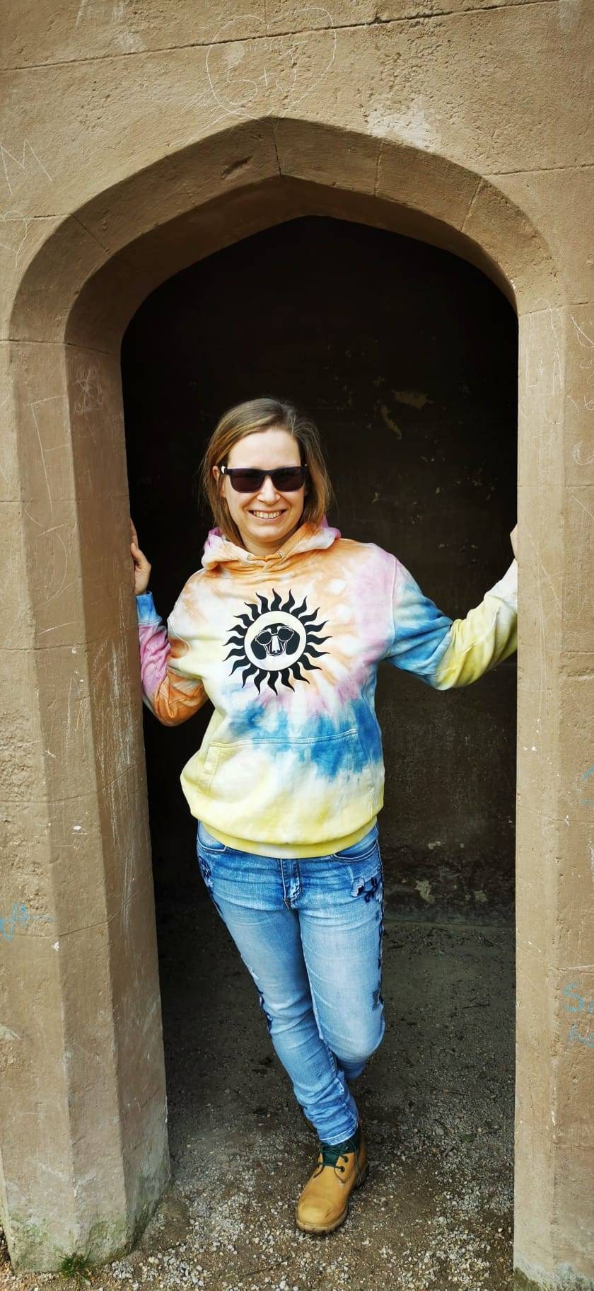 Back to the 60s/Back to the 90s Tie Dye Unisex Dachshund Hoodie