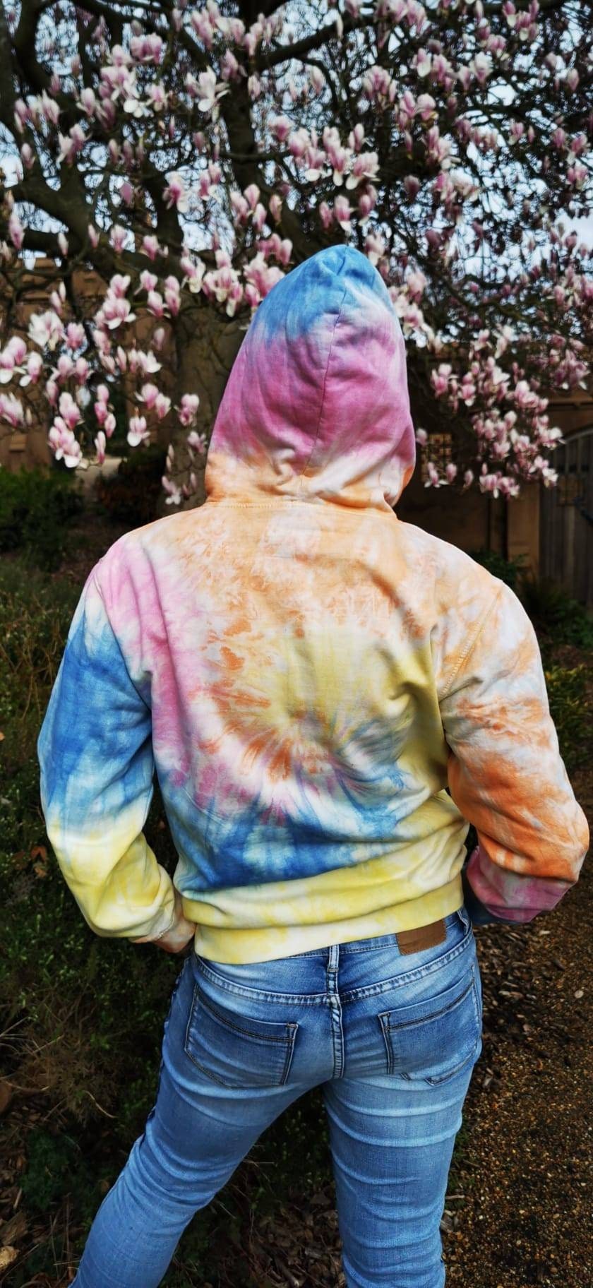 Back to the 60s/Back to the 90s Tie Dye Unisex Dachshund Hoodie