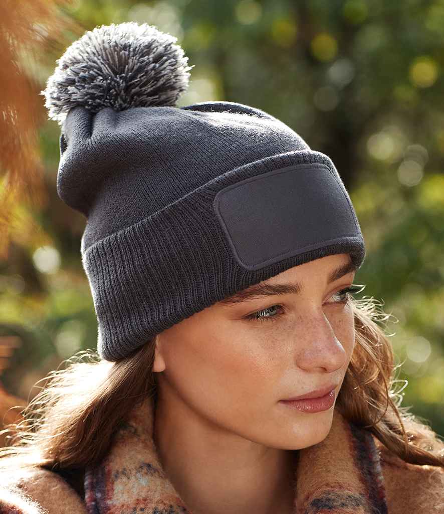 Beanie with Two Tone Pom Pom