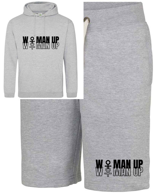 Hoodie and Short Set HEATHER GREY