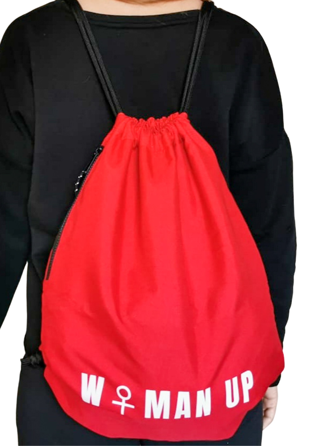 Single Logo Gym Bag Red and Black