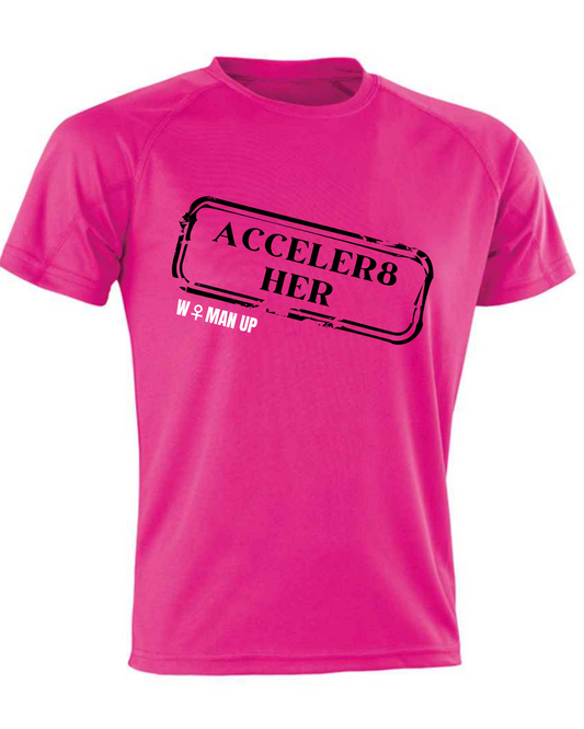 ACCELER8 Fluorescent Pink Performance T-Shirt