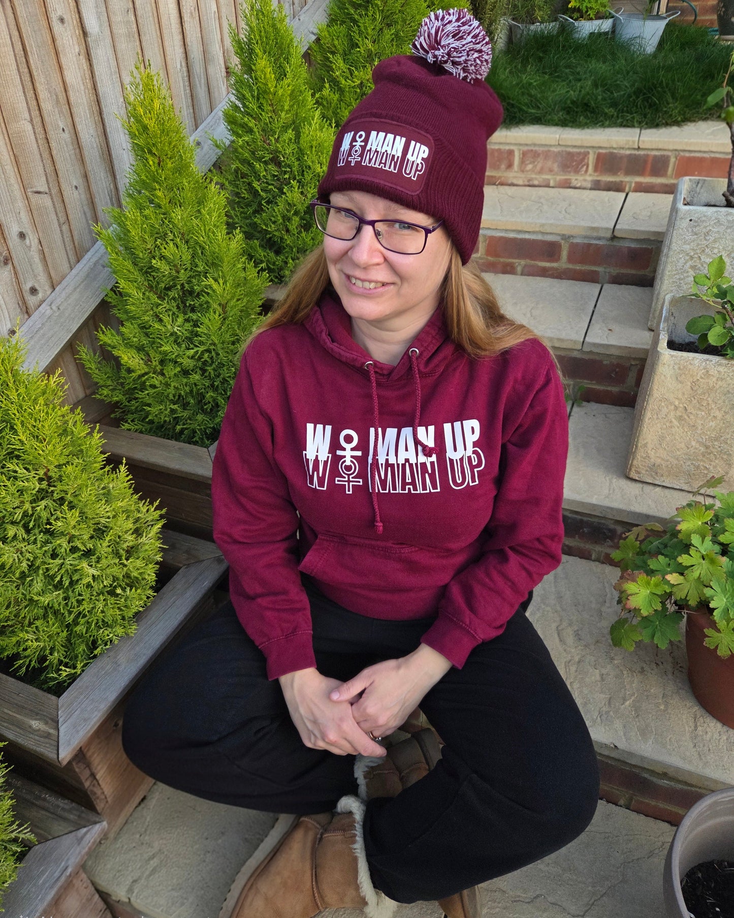 Beanie with Two Tone Pom Pom