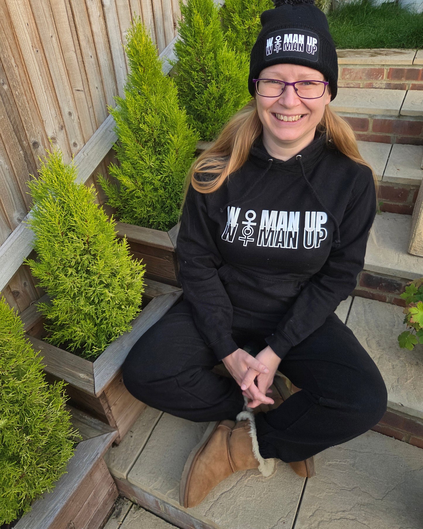 Beanie with Two Tone Pom Pom