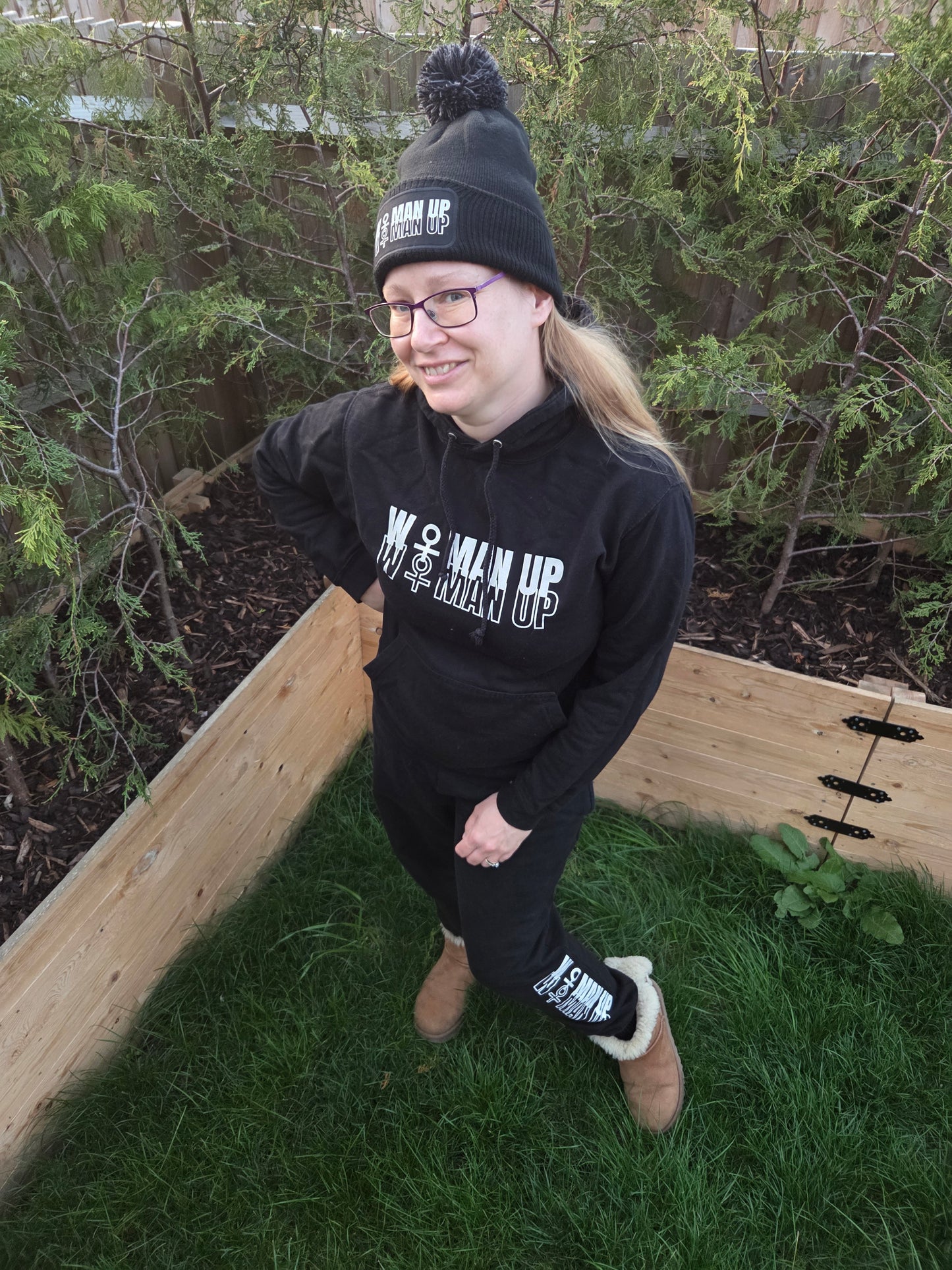 Beanie with Two Tone Pom Pom